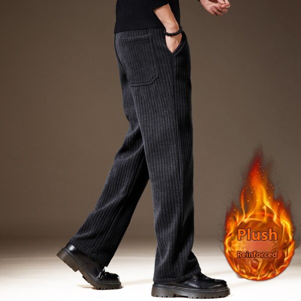 Thick Stripe Velvet Heavy Corduroy Straight Casual Pants - Image 5
