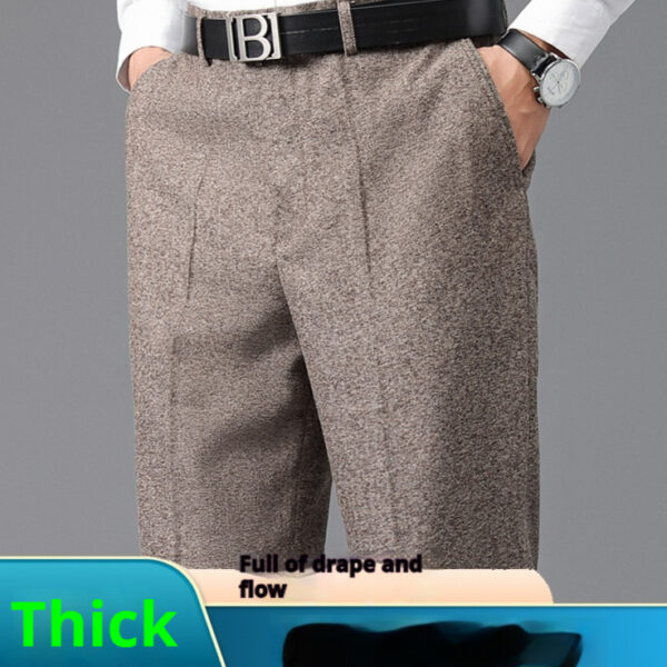 Suit Pants Men's Loose Straight High Waist Deep Middle-aged And Elderly - Image 2