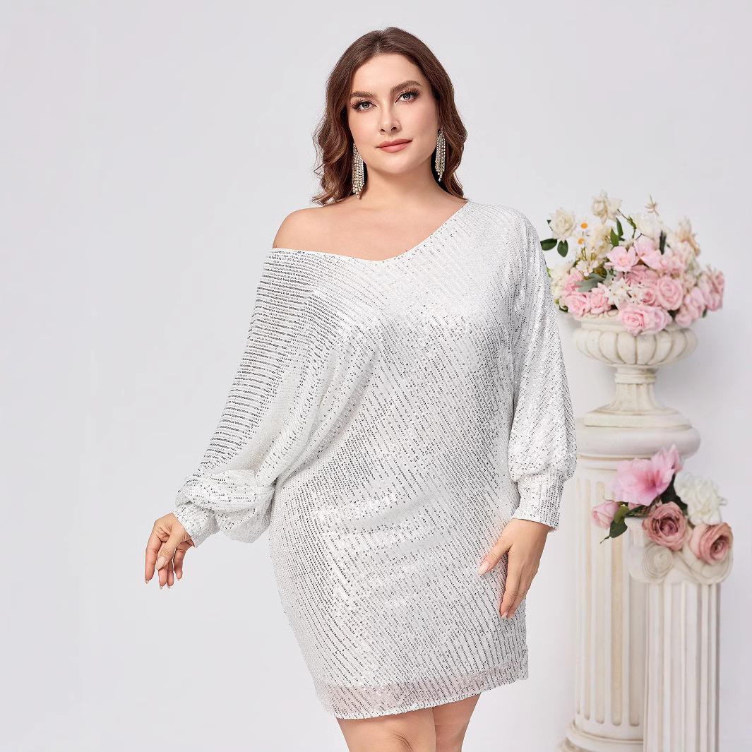 Party Dress European And American Off-the-shoulder Dress - Image 4