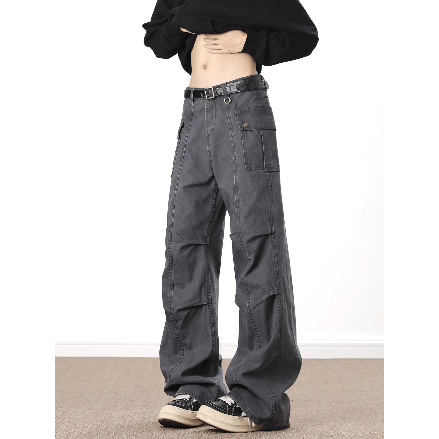 American High Street Washed Distressed Overalls - Image 4