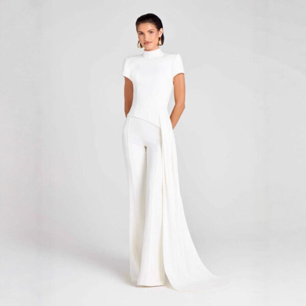 Draped Pants Sculpture Elegant Blouse And Pants Simple Female - Image 5