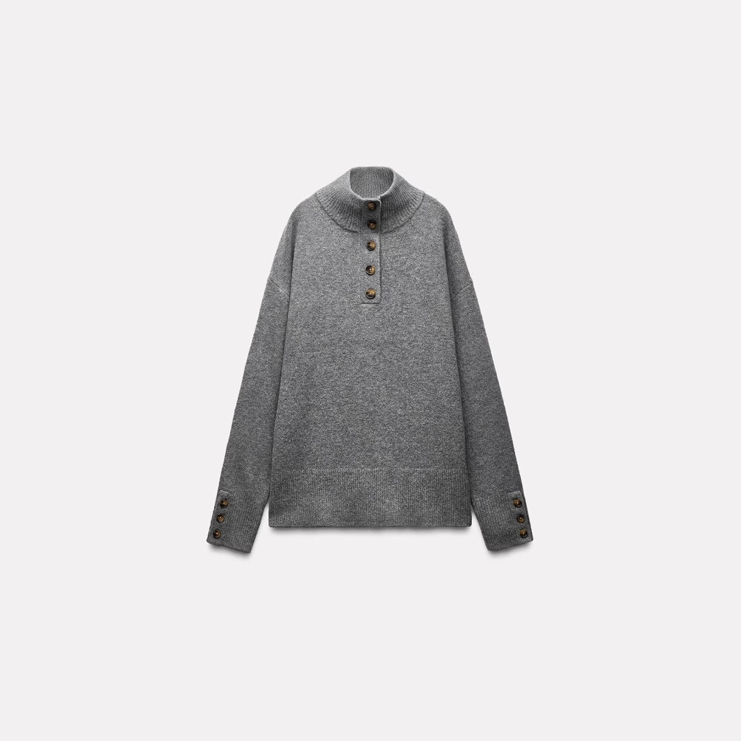Mock-neck Stripes Sweater Sweater For Women - Image 4