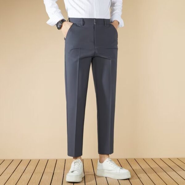 Business Gentleman Straight Casual Cropped Pants Fall - Image 9