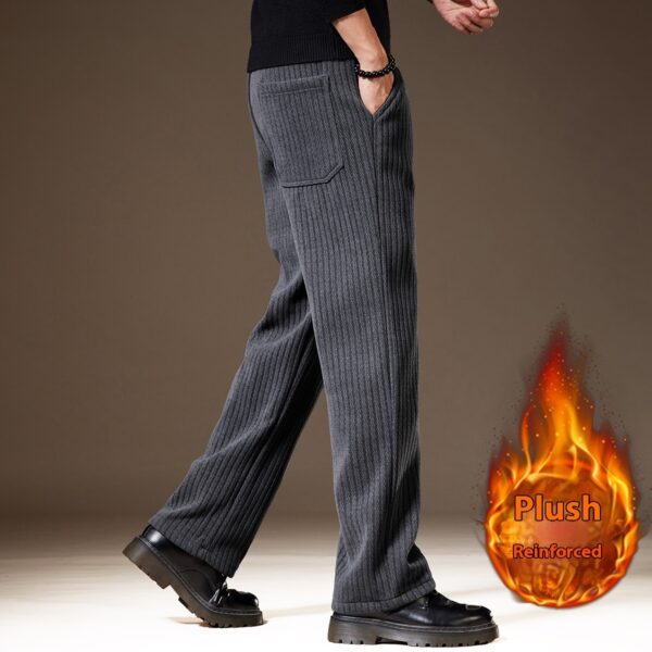 Thick Stripe Velvet Heavy Corduroy Straight Casual Pants - Image 7