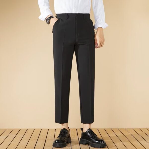 Business Gentleman Straight Casual Cropped Pants Fall - Image 7