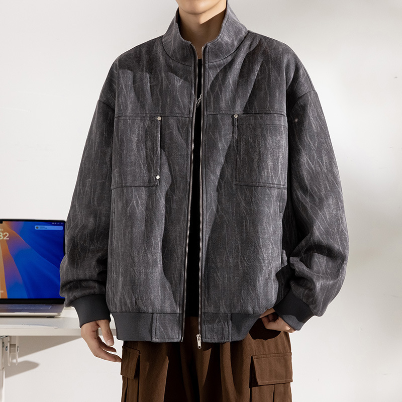 Autumn Weight-catcher Trendy Long Sleeve Casual Coat Men's Clothing - Image 2