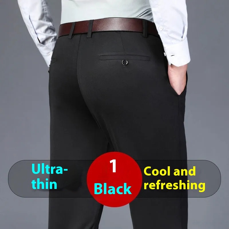 High Elasticity Non-ironing Anti-wrinkle Men's Business Casual Pants - Image 7