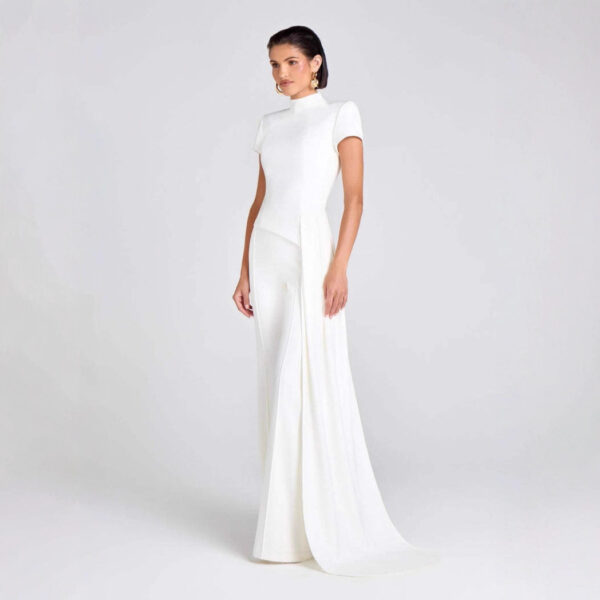Draped Pants Sculpture Elegant Blouse And Pants Simple Female - Image 2