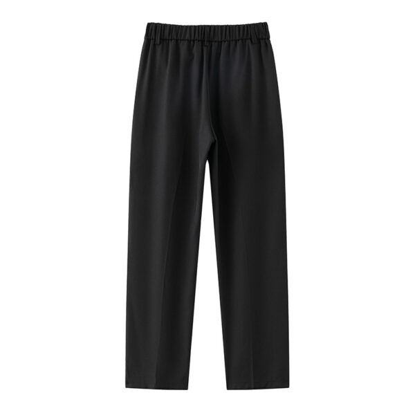 Loose Straight Black Casual Trousers Men - Image 2