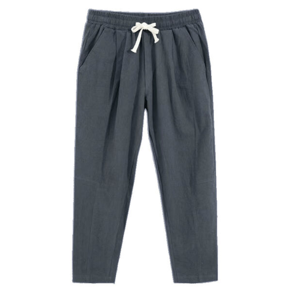 Cotton And Linen Thin Loose Plus Size Sports Straight Pants - Image 2