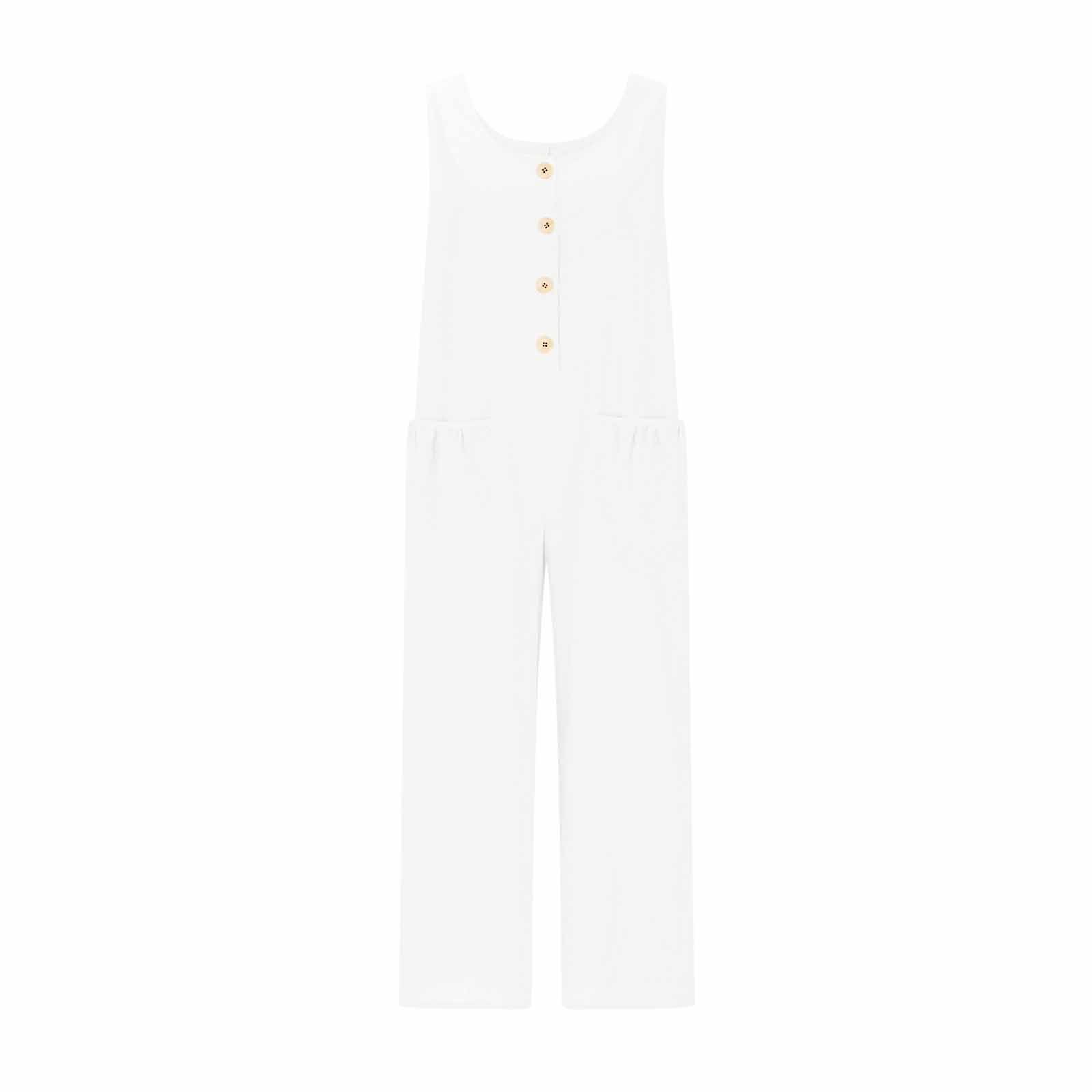 Women's Elegant Wide-Leg Jumpsuit - Button Front Formal & Casual Romper, Lightweight Wear - Image 7