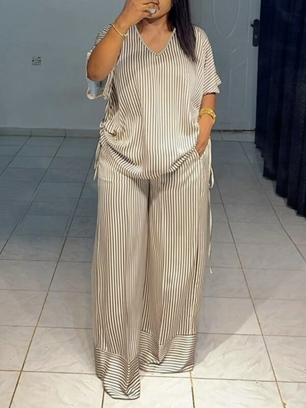 Straight Plus Size Set With Drawstring On Both Sides - Image 2