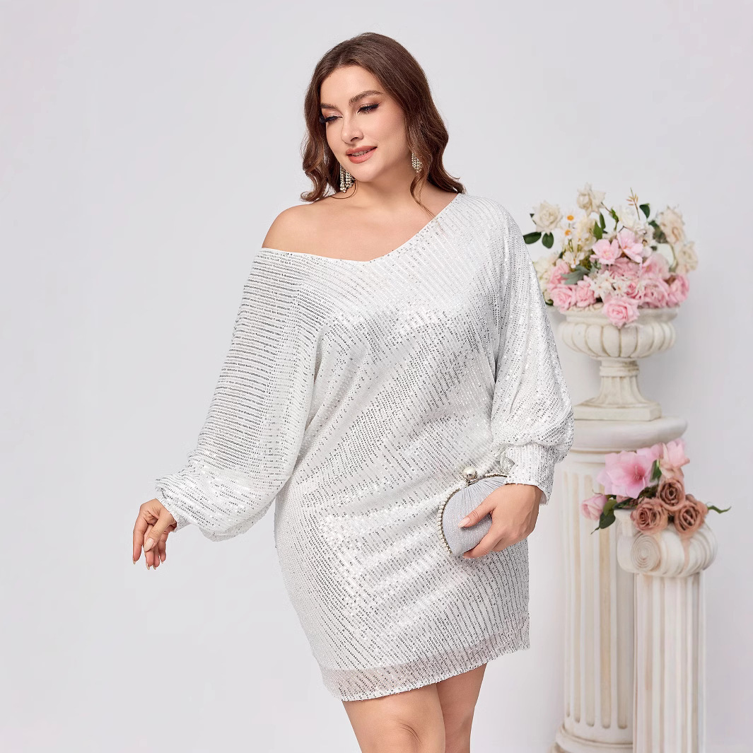 Party Dress European And American Off-the-shoulder Dress - Image 2