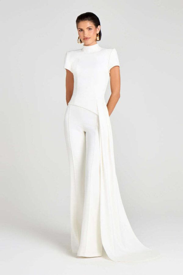 Draped Pants Sculpture Elegant Blouse And Pants Simple Female - Image 3