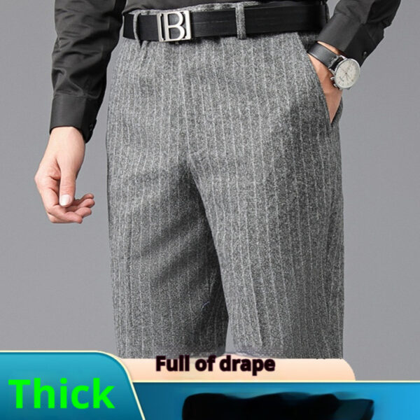 Suit Pants Men's Loose Straight High Waist Deep Middle-aged And Elderly - Image 5