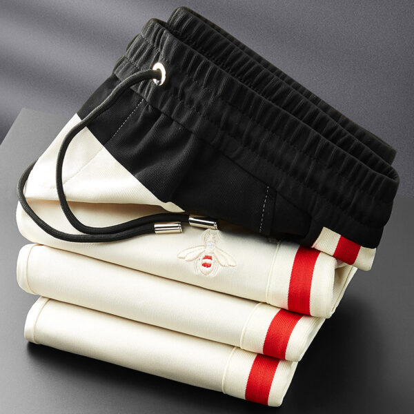 Color Contrast Patchwork Thin Sweatpants For Men - Image 3