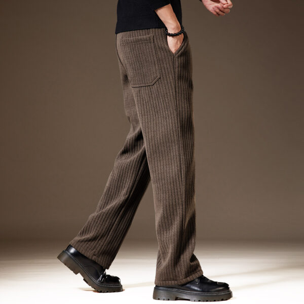 Thick Stripe Velvet Heavy Corduroy Straight Casual Pants - Image 9