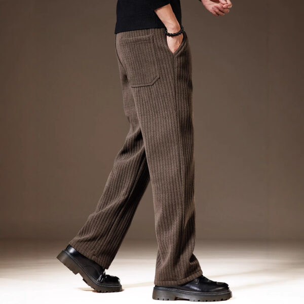 Thick Stripe Velvet Heavy Corduroy Straight Casual Pants - Image 6