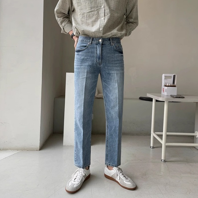All-matching Casual All-matching Advanced Cropped Denim Pants - Image 4
