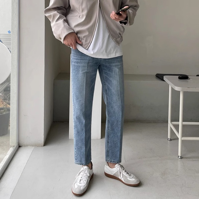 All-matching Casual All-matching Advanced Cropped Denim Pants - Image 5