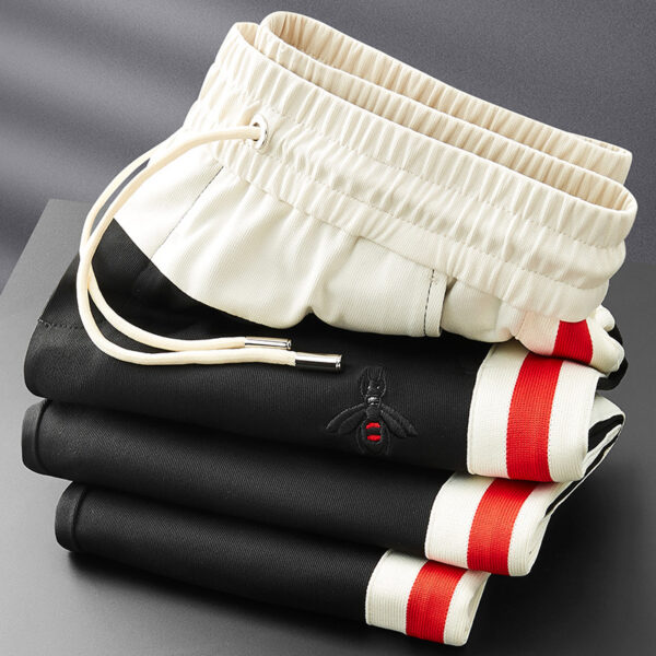 Color Contrast Patchwork Thin Sweatpants For Men - Image 4