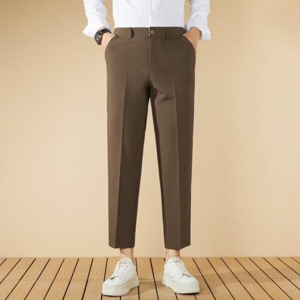 Business Gentleman Straight Casual Cropped Pants Fall - Image 5