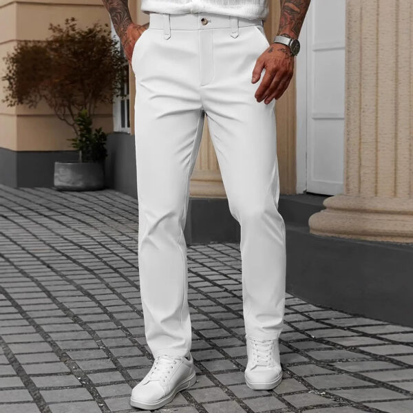 Men's Solid Color Business Trousers Casual Versatile Trousers - Image 2