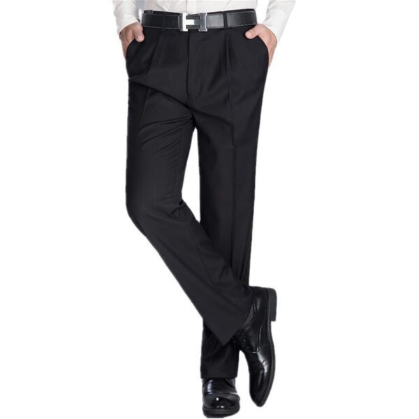 Mulberry Silk Men's Middle-aged Loose Straight Non-ironing Suit Pants - Image 2