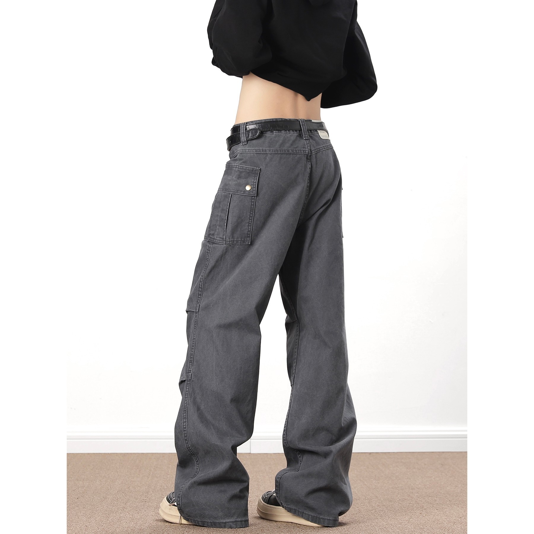 American High Street Washed Distressed Overalls - Image 8