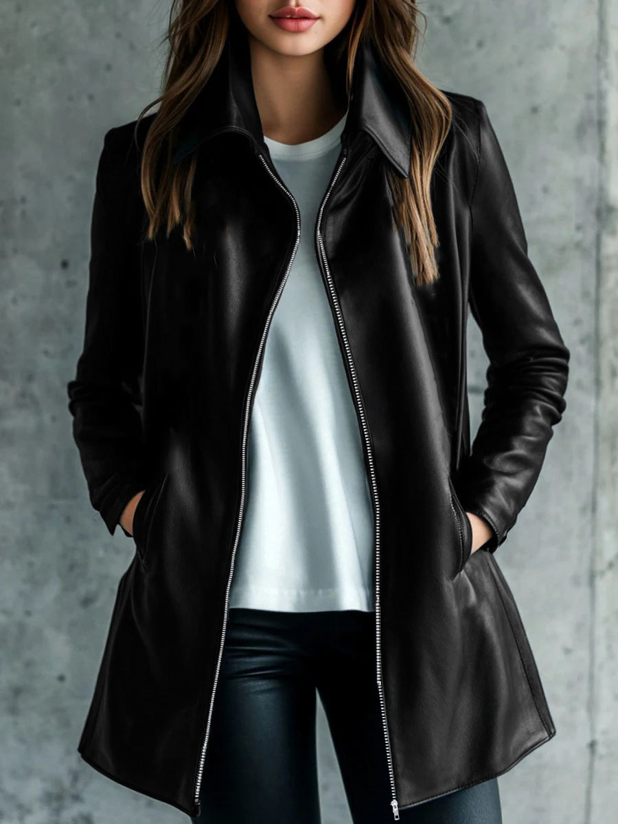 Women's Leather Jacket Elegant High-grade Versatile Casual - Image 3