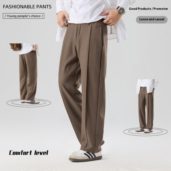 Loose Casual Suit Pants Versatile Straight Draping Effect Trousers - Image 6