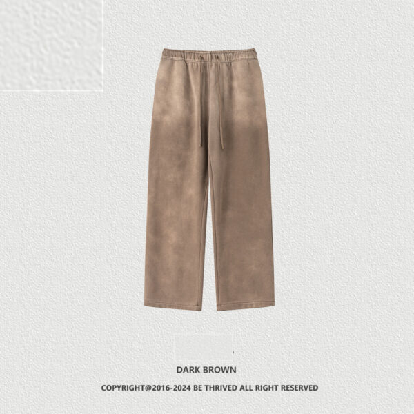 Men's Loose Velvet Thickened Wide Leg Straight Casual Pants - Image 3