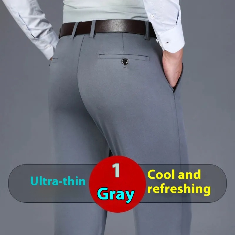 High Elasticity Non-ironing Anti-wrinkle Men's Business Casual Pants - Image 10