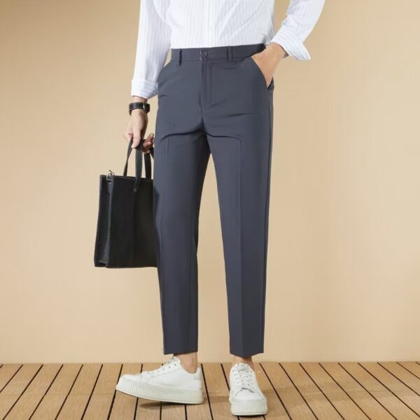 Business Gentleman Straight Casual Cropped Pants Fall - Image 2