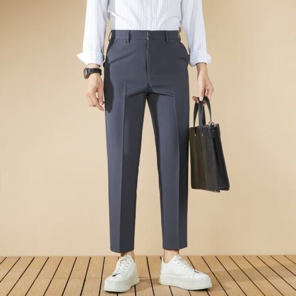 Business Gentleman Straight Casual Cropped Pants Fall - Image 4