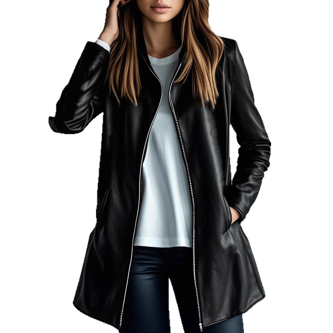 Women's Leather Jacket Elegant High-grade Versatile Casual - Image 5