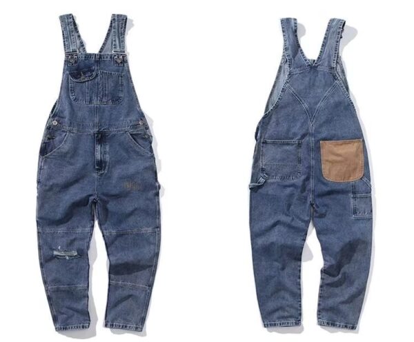 Fashion Men's Straight Cargo Suspender Jumpsuit - Image 4