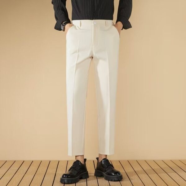 Business Gentleman Straight Casual Cropped Pants Fall - Image 3