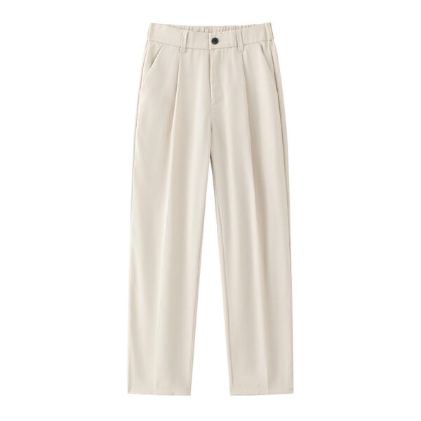 Loose Straight Black Casual Trousers Men - Image 4