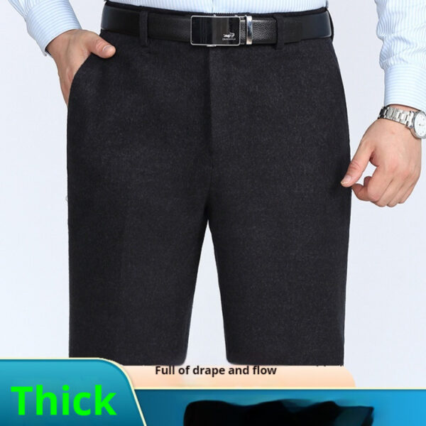 Suit Pants Men's Loose Straight High Waist Deep Middle-aged And Elderly - Image 3