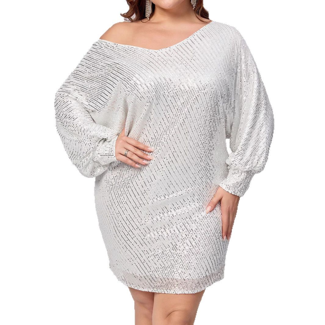 Party Dress European And American Off-the-shoulder Dress - Image 5