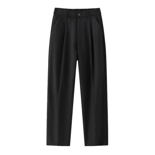 Loose Straight Black Casual Trousers Men - Image 7