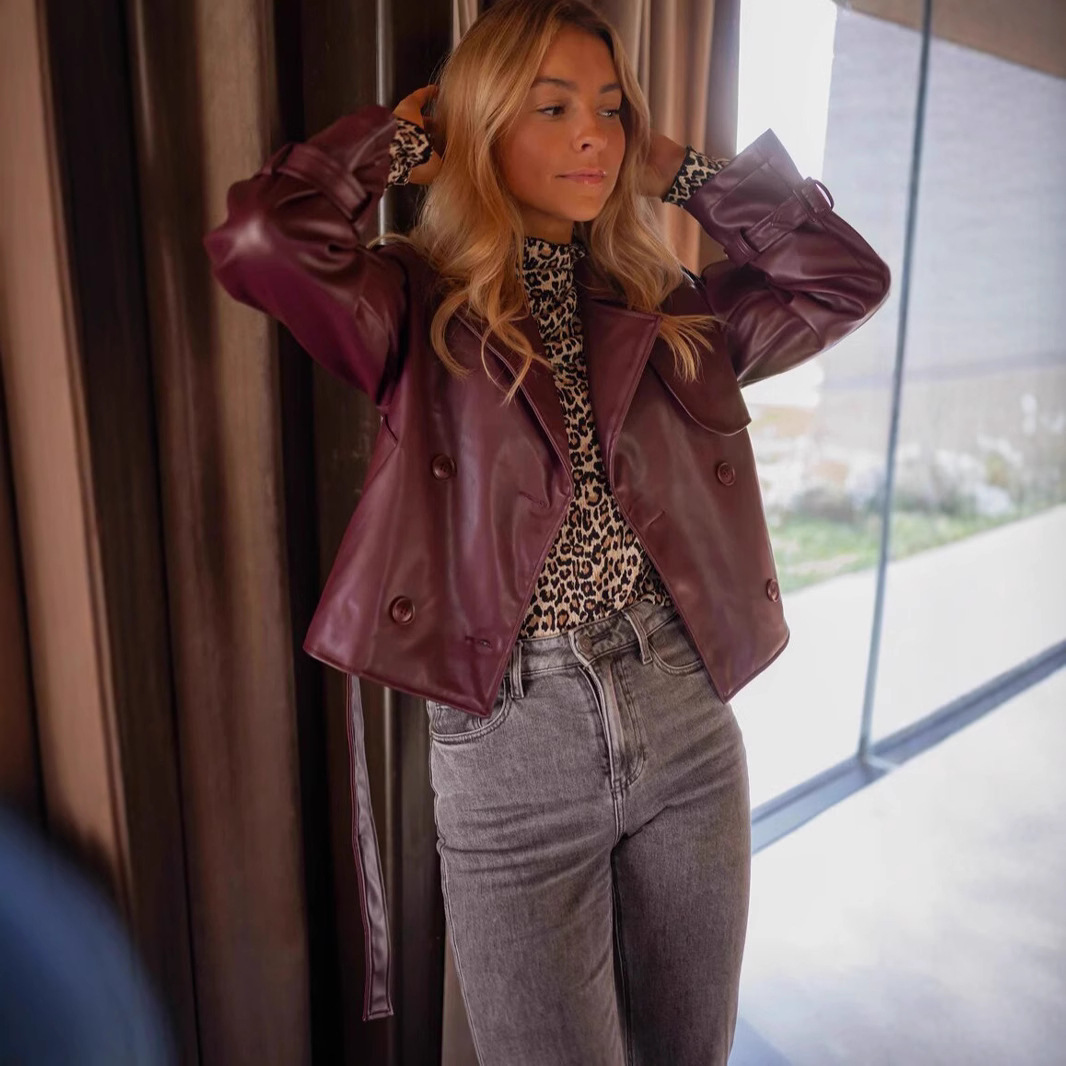 Street Retro High-grade Leather Jacket Short Coat - Image 2