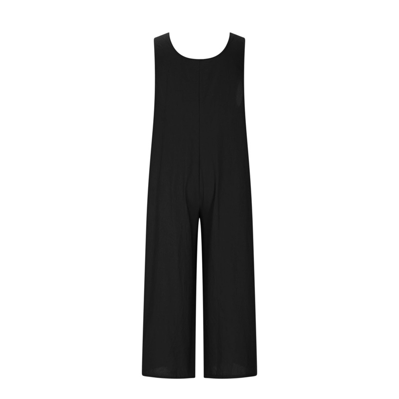 Women's Elegant Wide-Leg Jumpsuit - Button Front Formal & Casual Romper, Lightweight Wear - Image 4