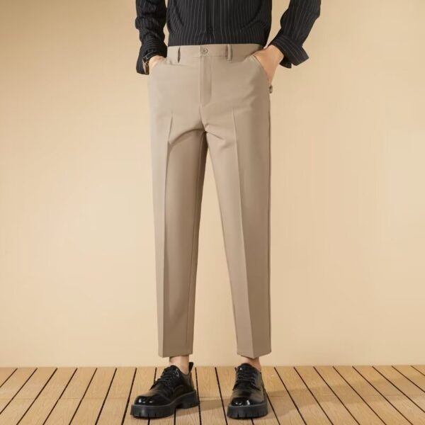 Business Gentleman Straight Casual Cropped Pants Fall - Image 10